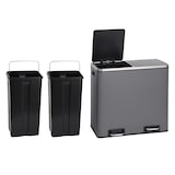 thumbnail of SVITA TM2X24 Mülleimer Papierkorb 48L Abfalleimer Mülltrennung Grau