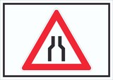 thumbnail of Schild Achtung Verengte Fahrbahn Symbol A4 (210x297mm)