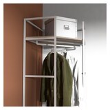 thumbnail of Portant d'angle bois et métal blanc L70 x H200cm JUNE