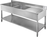 thumbnail of vaiotec werktafel met kast / 2 schuifdeuren & opstaande rand, 1200 x 600 mm