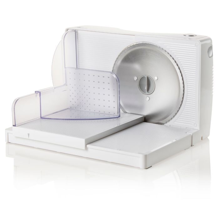 Domo affettatrice elettrica pieghevole colore bianco lama 17 cm 120 watt