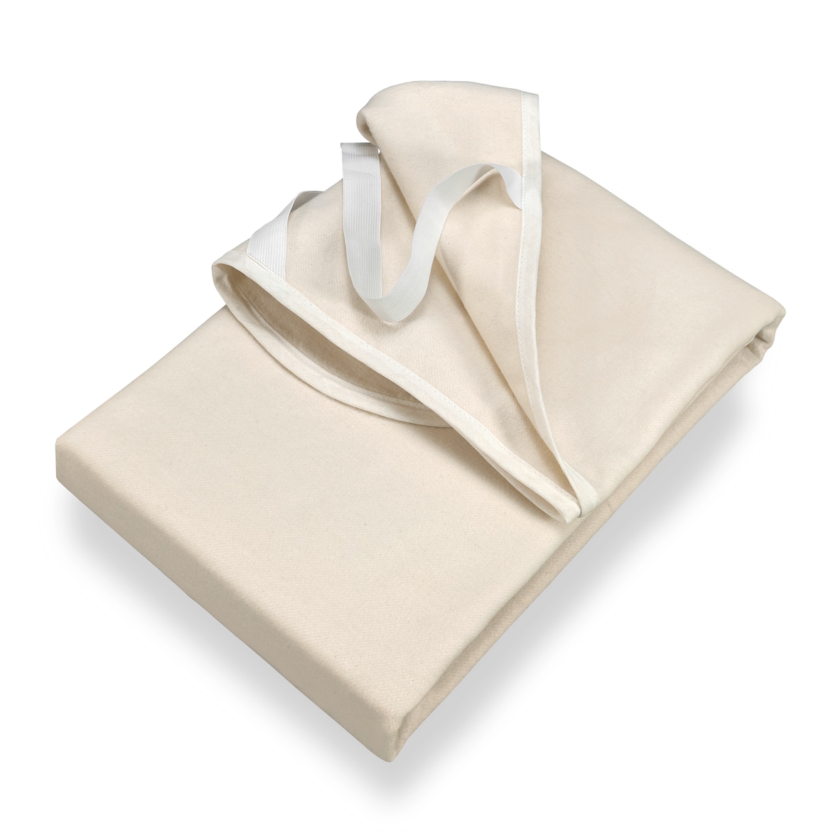 Setex Molton Matratzenschoner 140x220cm, 100% Baumwolle, Eckgummis, naturfarben
