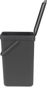 thumbnail of Brabantia Abfallsammler mit Stay-open Deckel | 16 Liter, HxBxT 40x27,9x22cm | Kunststoff | Dunkelgrau