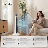 thumbnail of tectake torenventilator arktis met 3 modi 3 standen 90 graden zwenkfunctie wit 32x93cm modern design