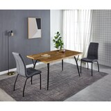 thumbnail of Möbilia Esszimmerstuhl 2er-Set | Bezug Stoff | Beine Stahl | B 58,5 x T 42 x H 103 cm | hellgrau-schwarz | 18020004 | Serie STUHL