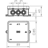 thumbnail of OBO Bettermann Kabelabzweigkasten A 11 HF RW 2000180