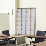 thumbnail of Présentoir Mural Bois naturel 20 cases A4 Portrait