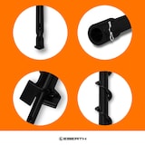 thumbnail of EBERTH stalen grondboor tuinboor, diameter 40 mm, lengte 800 mm, 20 mm opname, zwart gelakte tuinboor, boor met 45° snijkant