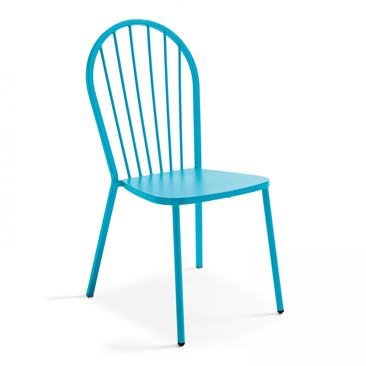 Chaise bistrot de jardin en métal bleu - Oviala
