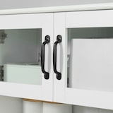 thumbnail of HOMCOM alacena de cocina mueble buffet de cocina con 4 puertas cajón y estantes ajustables para salón comedor 60x38x161 cm blanco