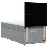 thumbnail of vidaXL Boxspringbett mit Matratze Hellgrau 100x200 cm Stoff