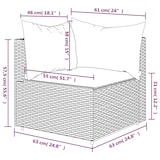 thumbnail of vidaXL Garten-Ecksofa mit Kissen Schwarz Poly Rattan