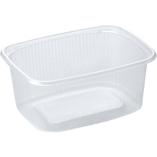 1000x DUNI Delipack rechteckig 125 ml Transparent ungeteilt