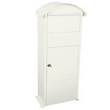 thumbnail of PROREGAL Robuster freistehender Briefkasten Victorian aus pulverbeschichtetem verzinkten Stahl | HxBxT 110x41x27cm | Einwurföffnung 36x17cm | Weiß