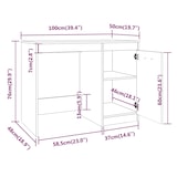 thumbnail of Scrivania Sonoma grigia 100x50x76 cm Modello Apex Compact in derivati \u200b\u200bdel legno