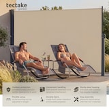 thumbnail of TECTAKE toldo lateral extensible con enrollado automático, poliéster impermeable, 300x9x200cm, beige