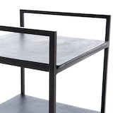 thumbnail of Sofaende mit 2 Ebenen und Griffen - Schwarz Quadratisch Aluminium Amadeus 42x40 cm