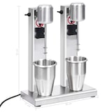 thumbnail of vidaXL Milkshake mixer met dubbele bekers roestvrij staal 2 L