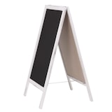 thumbnail of XL Werbetafel HWC-C17, Aufsteller Kreidetafel Kundenstopper, 2 Schreibflächen klappbar, 100x50cm ~ weiß shabby