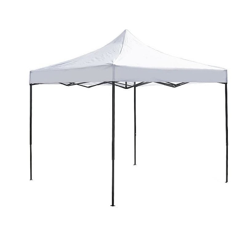 Gazebo 3x3m bianco certificato IGNIFUGO SENZA laterali pieghevole acciaio