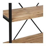thumbnail of Meuble Étagère 4 niveaux en Métal Noir et Bois d'Acacia H 141 cm