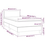 thumbnail of vidaXL Boxspringbett mit Matratze & LED Schwarz 80x200 cm Stoff