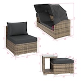 thumbnail of tectake Wicker loungeset San Marino met aluminium frame - natuur - 403713
