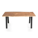thumbnail of SalesFever massieve eettafel 3,5 cm Acacia natuurlijke boomrand 240 x 110 V-frame zwart
