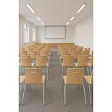 thumbnail of Besucherstuhl Oslo 20er Set | Sitzschale Eiche HPL | stapelbares Stahlgestell Konferenzstuhl