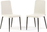 thumbnail of Set aus 2 gepolsterten Innenstühlen aus Stoff mit Metallbeinen – elegant und bequem, ideal für Esszimmer, Wohnzimmer oder Restaurant - MINA -Elfenbein