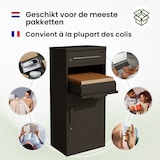 thumbnail of 4gardenz Pakketbrievenbus met apart Postvak - Anti-diefstal - Staande Pakketbox - Zwart