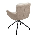 thumbnail of Esszimmerstuhl HWC-K32, Küchenstuhl Lehnstuhl Stuhl, drehbar Auto-Position, Stoff MVG ~ creme-beige