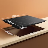 thumbnail of CIARRA Flex inductiekookplaat 60cm inbouwkookplaten 3-zone inductiekookplaat BOOST VM3BFBIH