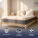 thumbnail of Colchón king size 180x200 Memory Foam Breeze, muelles ensacados, 30 cm, tecnología Breeze, antialérgico, Italia