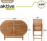 thumbnail of Set muebles de terraza mesa y sillas madera acacia Aktive