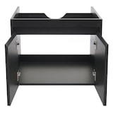 thumbnail of Badkamerset HWC-L86, wastafel wandspiegel wandmeubel badkamermeubel, FSC® gemelamineerd ~ zwart