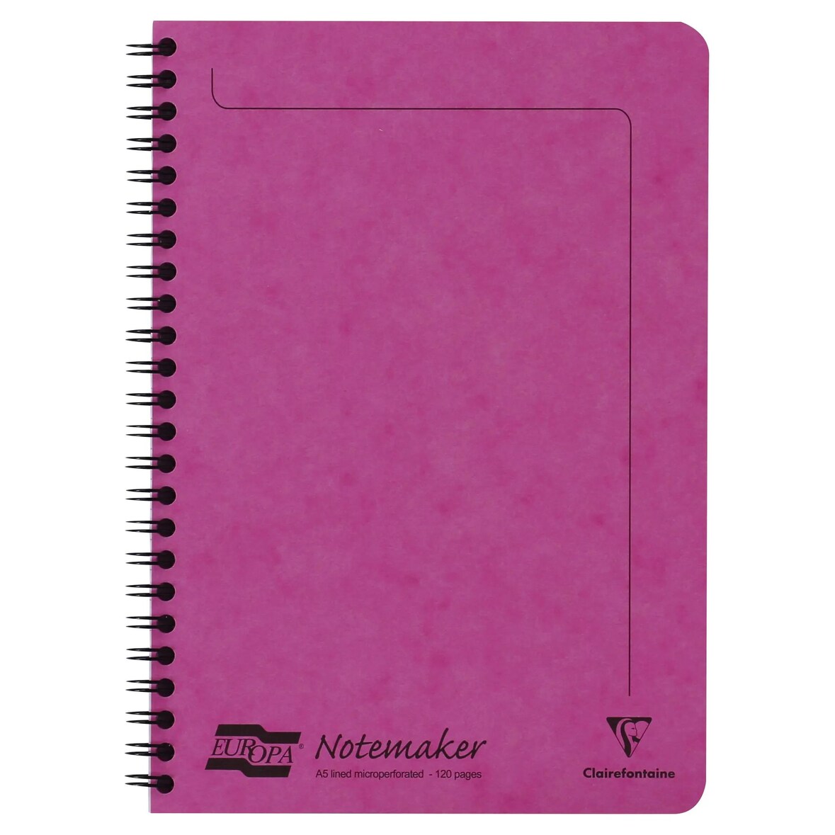 Clairefontaine 10x Europa Notemaker, Doppelspiralheft A5, 60 Blatt liniert abtrennbar - Fuchsia 3087Z