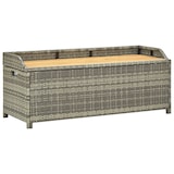 thumbnail of vidaXL Gartenbank mit Stauraum 120 cm Poly Rattan Grau