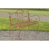 thumbnail of Banc de jardin au style antique Tara en fer forgé Marron antique