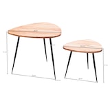 thumbnail of Industrial Style Beistelltische, 2er Set aus Holz und Metall, 60x51x60 cm und 42,5x37x42,5 cm, 30 kg/25 kg Belastbarkeit | Kadima Design