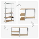 thumbnail of PROREGAL Etagère robuste RAGNAR, HxLxP 180x90x40cm, Charge totale de 875kg, Galvanisé, Étagère de garage, étagère de cave