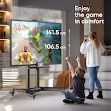 thumbnail of ONKRON TV Ständer rollbar für 32-75 Zoll TVs bis zu 60 kg, höhenverstellbar, VESA 200x200 bis 600x400, mobiler TV Ständer mit Rollen, Schwarz TS1571-B