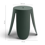 thumbnail of Set di 4 sgabelli impilabili da interno esterno in polipropilene design moderno con foro centrale per presa facile giardino terrazza bar cucina Trevi