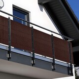 thumbnail of NYVI Polyrattan Balkon Sichtschutz Privafence - Balkonbespannung mit Metallösen - UV-fest, Wetterfest, Blickdicht 500x90 cm Braun