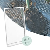 thumbnail of Relaxdays Durchwurfsieb, HxB: 100 x 60 cm, verzinktes Gartensieb, Streckmetall 15 x 30 mm, Kompostsieb, Stahl, silber