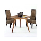 thumbnail of Ócrea Mesa redonda de madera maciza de roble con 3 patas. Mesas para restaurantes