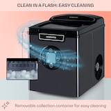 thumbnail of Icemeister 2G Eiswürfelmaschine 12kg/24h LC-Display Edelstahl Schwarz-Metallic