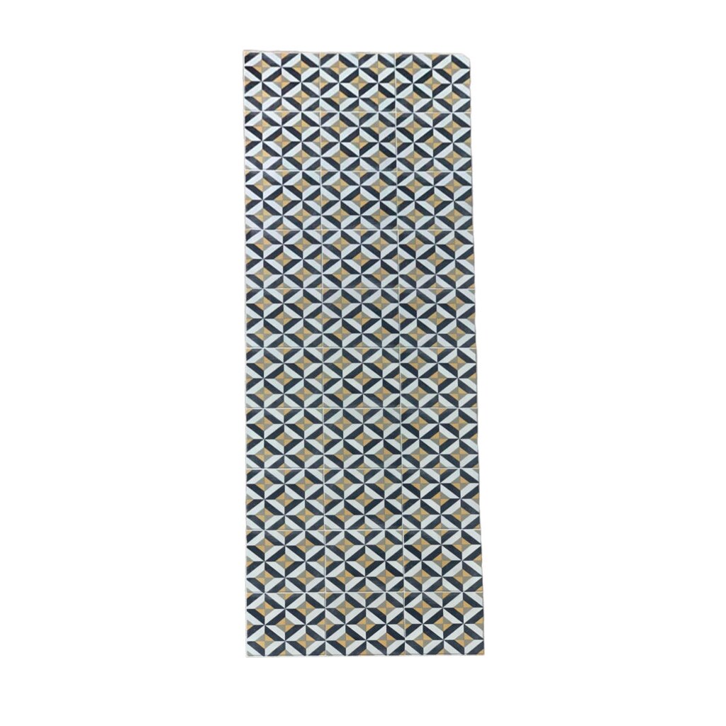 Alfombra Vinilo Hidráulica Tobos 01, de rombos color gris, para pasillo, salón, cocina, dormitorios ,  60x700