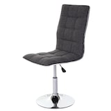 thumbnail of Set van 2 eetkamerstoel HWC-C41, stoel keukenstoel, in hoogte verstelbaar draaibaar, stof/textiel ~ grijs