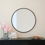 thumbnail of Albatros Spiegel rund schwarz mit Metallrand, 50cm Durchmesser, für Wohnzimmer, Badezimmer, Flur, Schlafzimmer, groß, Wand